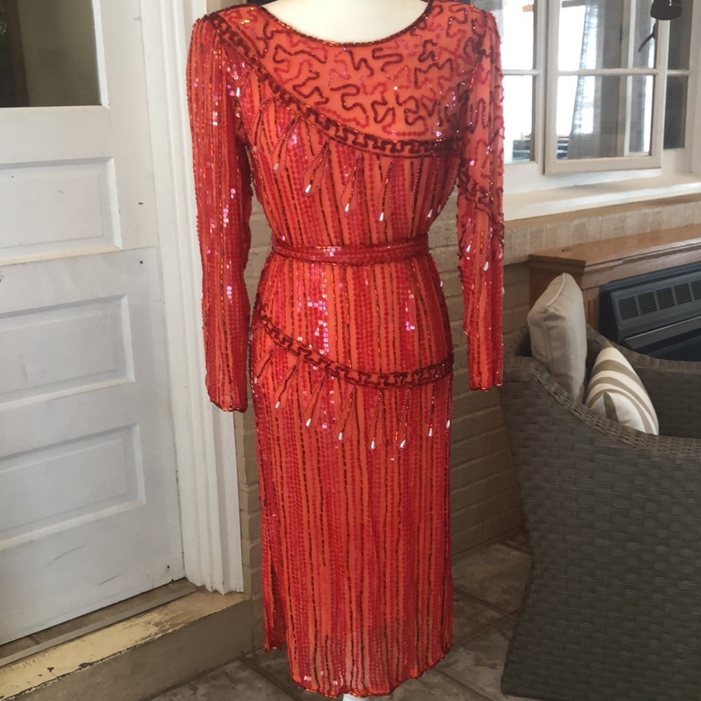 Vintage Beaded Sarafino Dress